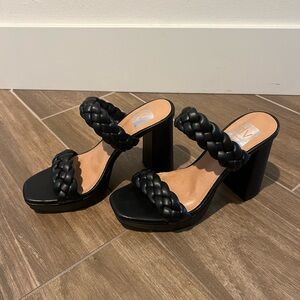 Dolce Vita Black braided heels